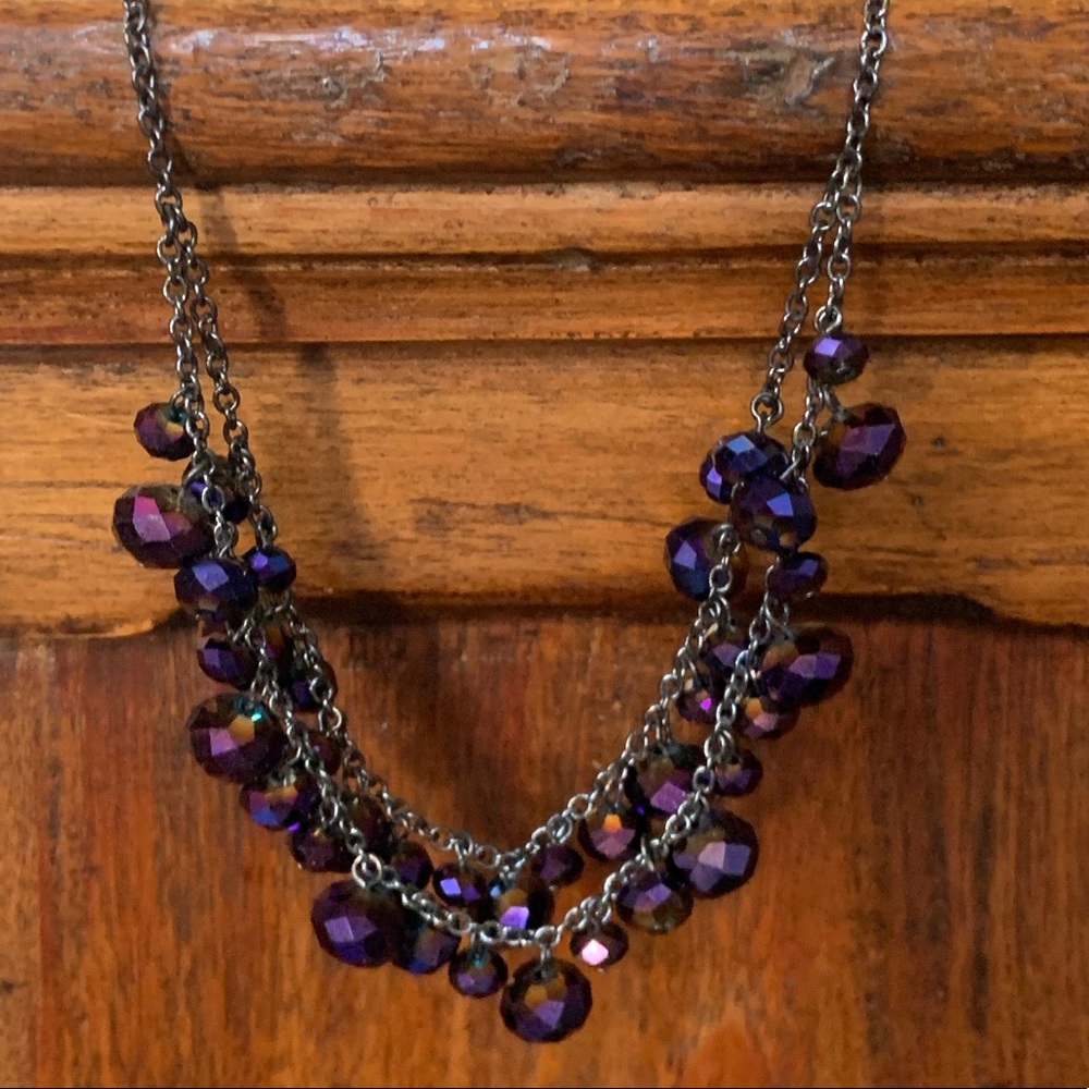 Purple Beaded Necklace